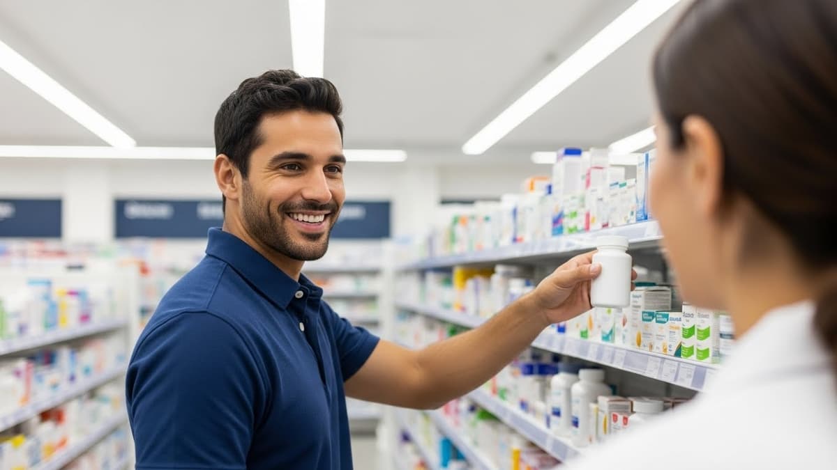 Pharmacist providing patient consultation